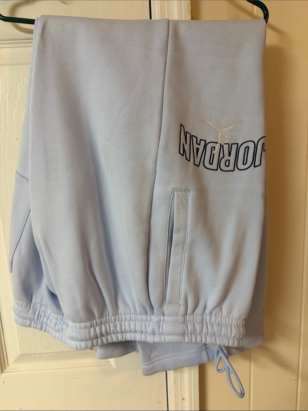 Jordan Light Blue Men Joggers with Side Logo